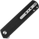Kansept Knives Foosa Slip Joint Black G10 - 3 Inch 154CM Tanto Blade, Extended Tang, Pocket Clip by Kansept Knives
