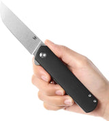 Kansept Knives Foosa Slip Joint Black G10 - 3 Inch 154CM Tanto Blade, Extended Tang, Pocket Clip by Kansept Knives