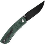 Kansept Knives Reverie Linerlock Green G10 - 3 Inch 154CM TiNi Coated Blade With Pocket Clip by Kansept Knives