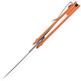 Kansept Knives Reverie Linerlock Orange G10 T2025A3 - 3 Inch 154CM Clip Point Blade, 4 In Closed, Pocket Clip by Kansept Knives