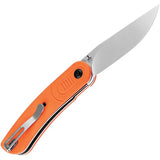 Kansept Knives Reverie Linerlock Orange G10 T2025A3 - 3 Inch 154CM Clip Point Blade, 4 In Closed, Pocket Clip by Kansept Knives