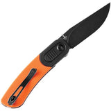 Kansept Knives Reverie Linerlock - Black And Orange G10 Handle, 3-Inch 154CM Blade, 4-Inch Closed, Pocket Clip by Kansept Knives