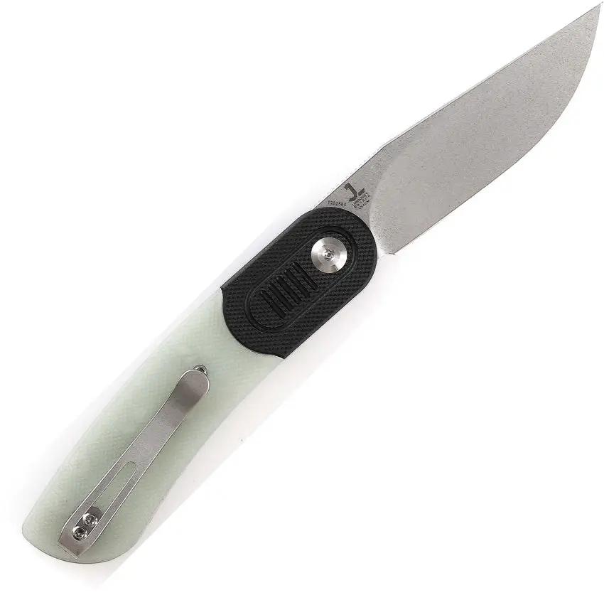Kansept Knives Reverie Linerlock - 3-Inch 154CM Blade With Black/Jade G10 Handle And Pocket Clip by Kansept Knives