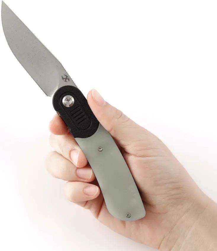 Kansept Knives Reverie Linerlock - 3-Inch 154CM Blade With Black/Jade G10 Handle And Pocket Clip by Kansept Knives