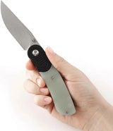 Kansept Knives Reverie Linerlock - 3-Inch 154CM Blade With Black/Jade G10 Handle And Pocket Clip by Kansept Knives