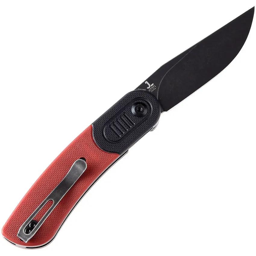 Kansept Knives Reverie Linerlock Blk Red - 3 Inch 154CM Stonewash Blade With Black G10 Handle by Kansept Knives