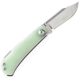 Kansept Knives Wedge Lockback Jade T2026B6 - 2.25 Inch 154CM Clip Point Blade With Jade G10 Handle by Kansept Knives