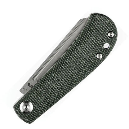Kansept Knives Bevy Slip Joint Green Micarta - 4 Inch Closed, 3 Inch 154CM Blade, Lanyard Hole by Kansept Knives