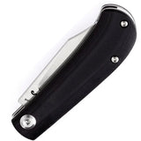 Kansept Knives Bevy Slip Joint Black G10 - 2.25 Inch Stonewashed 154CM Clip Point Blade by Kansept Knives