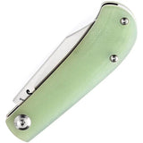 Kansept Knives Bevy Slip Joint Jade G10 - Compact 2.25in 154CM Clip Point Blade by Kansept Knives