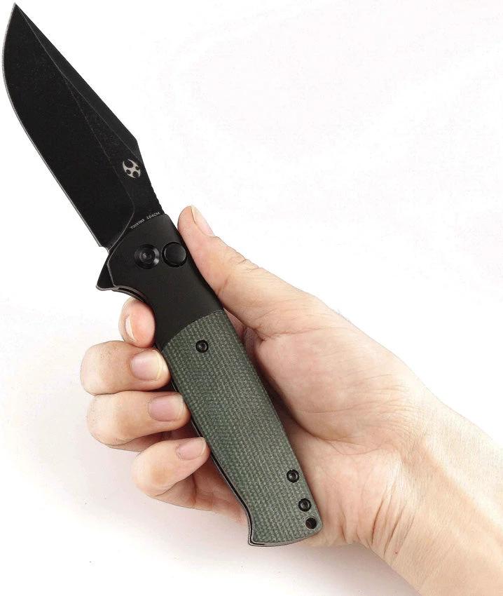 Kansept Knives Shikari SBL Button Lock Grn T2027B3 by Kansept Knives