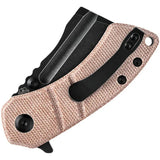 Kansept Knives Korvid M Linerlock - Brown Micarta Handle, TiNi Coated 154CM Blade by Kansept Knives