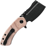 Kansept Knives Korvid M Linerlock - Brown Micarta Handle, TiNi Coated 154CM Blade by Kansept Knives