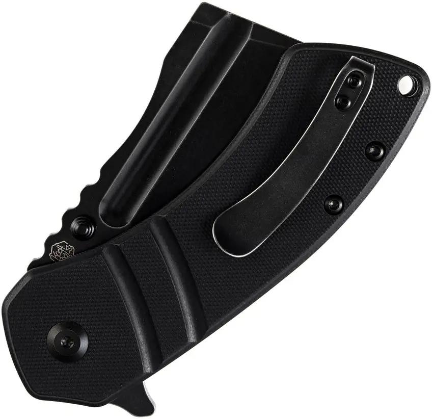 Kansept Knives M Plus Korvid Linerlock Black G10 Knife - 154CM Cleaver Blade, 3.13 Inch Blade, Extended Tang by Kansept Knives