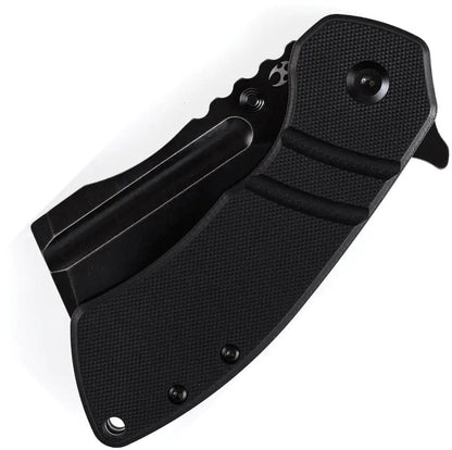 Kansept Knives M Plus Korvid Linerlock Black G10 Knife - 154CM Cleaver Blade, 3.13 Inch Blade, Extended Tang by Kansept Knives