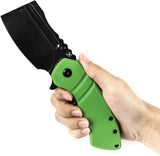 Kansept Knives M+ Korvid - Linerlock Green G10 With 154CM Cleaver Blade And 4.75in Closed by Kansept Knives