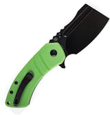 Kansept Knives M+ Korvid - Linerlock Green G10 With 154CM Cleaver Blade And 4.75in Closed by Kansept Knives