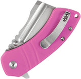 Kansept Knives M Plus Korvid Linerlock Pink G10 - 154CM Cleaver Style Blade Extended Tang by Kansept Knives