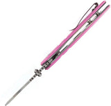 Kansept Knives M Plus Korvid Linerlock Pink G10 - 154CM Cleaver Style Blade Extended Tang by Kansept Knives