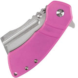 Kansept Knives M Plus Korvid Linerlock Pink G10 - 154CM Cleaver Style Blade Extended Tang by Kansept Knives