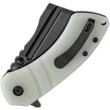 Kansept Knives M Plus Korvid Linerlock Jade - 3.13in 154CM Cleaver Blade, Jade G10 Handle, Extended Tang by Kansept Knives