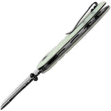 Kansept Knives M Plus Korvid Linerlock Jade - 3.13in 154CM Cleaver Blade, Jade G10 Handle, Extended Tang by Kansept Knives