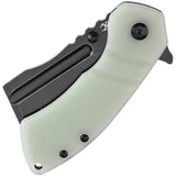 Kansept Knives M Plus Korvid Linerlock Jade - 3.13in 154CM Cleaver Blade, Jade G10 Handle, Extended Tang by Kansept Knives