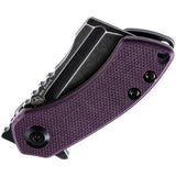 Kansept Knives Mini Korvid Linerlock Purple - TiNi Coated 154CM Blade With G10 Handle Extended Tang by Kansept Knives
