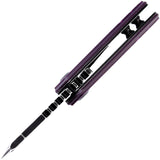 Kansept Knives Mini Korvid Linerlock Purple - TiNi Coated 154CM Blade With G10 Handle Extended Tang by Kansept Knives