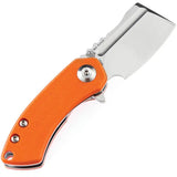 Kansept Knives Mini Korvid - Linerlock Orange G10 Handle Satin 154CM Blade Compact Everyday Carry Knife by Kansept Knives