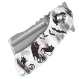 Kansept Knives Mini Korvid Cat Bat - 2.25 In Closed Knife With 1.5 In 154CM Blade And Pocket Clip by Kansept Knives