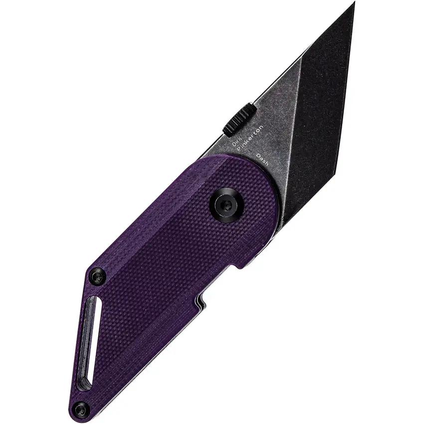 Kansept Knives Pinkerton Dash Linerlock Pur - Purple G10 154CM Tanto Blade 2.88 Inch Closed Knife by Kansept Knives