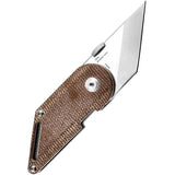 Kansept Knives Pinkerton Dash Linerlock Brown Micarta - 154CM Tanto Blade, Compact 2.88 Inch Closed by Kansept Knives