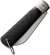 Kanetsune Slip Joint Craft Knife KT404 Featuring Clad SK4 High Carbon Steel Core Blade And Black Jigged Handle by Kanetsune