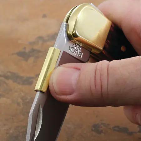 Kwik Thumb Bar Magnum - 1in Brass Thumb Bar With Two Set Screws Fits Up To 1/8in Blade Includes Hex Wrench by Kwik Thumb