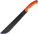 Katz Small Machete MCH SM - 14 Inch Black Stainless Blade With Orange Rubberized Handle And Full Tang by Katz