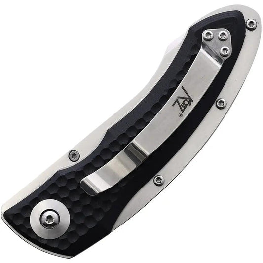 Katz Linerlock Knife NJ35G10B - 3.5 Inch Satin Blade In 9Cr18MoV Stainless Steel With Black G10 Handle by Katz