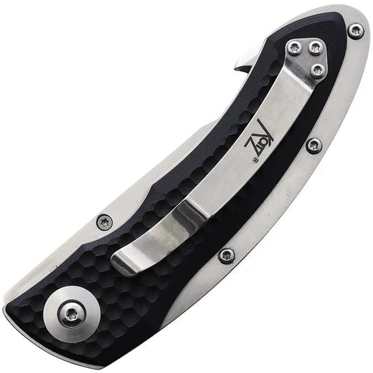 Katz Guthook Linerlock Green NJ 35GH G10-B - Satin 9Cr18MoV Guthook Blade With Black G10 Handle by Katz