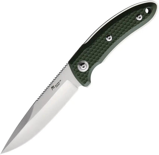 Katz Predator PDT-5/G10-GN Fixed Blade Knife - 9Cr18MoV Satin 4.5 Inch Blade, Green G10 Handle by Katz
