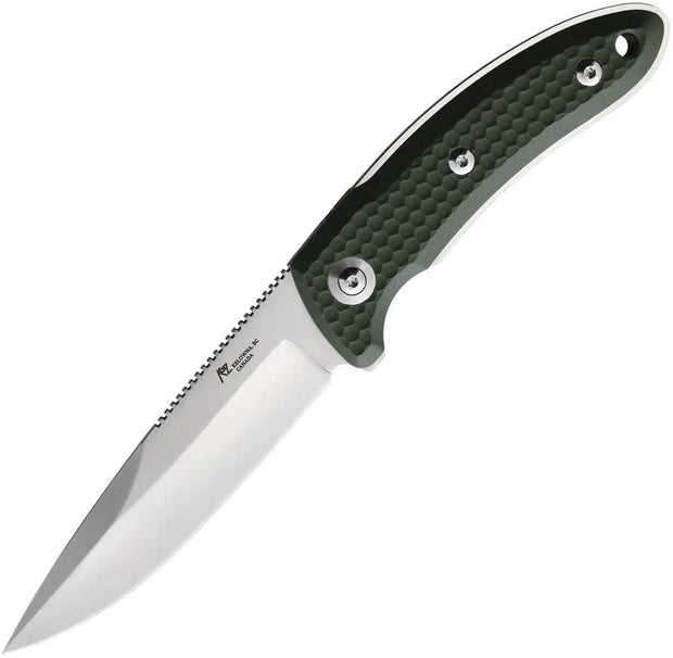 Katz Predator PDT-5/G10-GN Fixed Blade Knife - 9Cr18MoV Satin 4.5 Inch Blade, Green G10 Handle by Katz