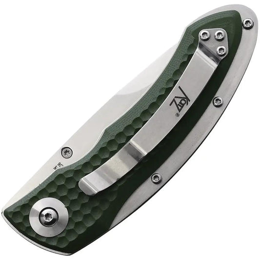 Katz Linerlock PH-35 G10 GN - Green G10 Handle Satin 9Cr18MoV Blade EDC Folding Knife With Pocket Clip 4.63 Inch Closed by Katz