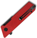 Kubey Avenger Linerlock Red KU104D - D2 Tool Steel Tanto Blade With Red G10 Handle by Kubey