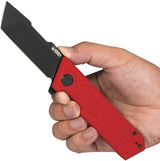 Kubey Avenger Linerlock Red KU104D - D2 Tool Steel Tanto Blade With Red G10 Handle by Kubey