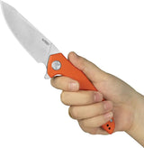 Kubey Nova Linerlock Orange KU117M - G10 Handle Satin 14C28N Drop Point Blade Extended Tang by Kubey