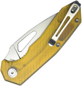 Kubey Coeus Linerlock Ultem KU122S - Stonewash 14C28N Blade With Ultem Handle For Lightweight Strength by Kubey