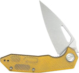 Kubey Coeus Linerlock Ultem KU122S - Stonewash 14C28N Blade With Ultem Handle For Lightweight Strength by Kubey