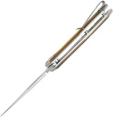 Kubey Coeus Linerlock Ultem KU122S - Stonewash 14C28N Blade With Ultem Handle For Lightweight Strength by Kubey