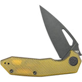 Kubey Coeus Linerlock Ultem KU122T - Ultem Handle With 14C28N Sandvik Steel Blade Black Stonewash by Kubey