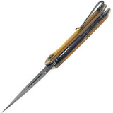 Kubey Coeus Linerlock Ultem KU122T - Ultem Handle With 14C28N Sandvik Steel Blade Black Stonewash by Kubey