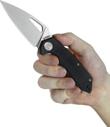 Kubey Coeus Linerlock Knife Black KU122U - Stonewashed 14C28N Sandvik Stainless Blade With G10 Handle by Kubey